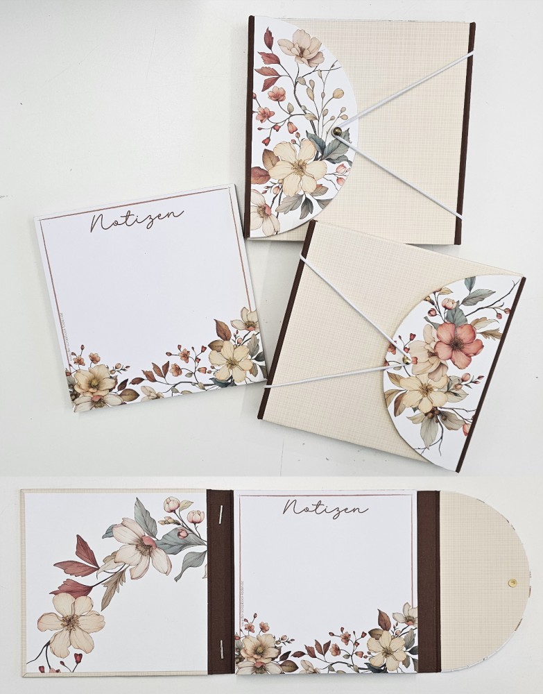 Kreativ Set 78 - Notizblock mit halbrunder Klappe